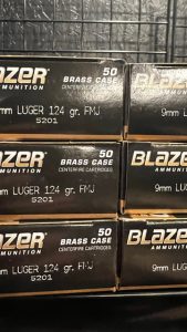 Blazer Ammunition, Blazer Brass, 9MM, 124 Grain, Full Metal Jacket ...